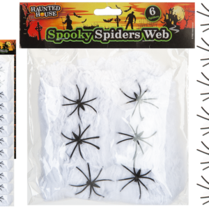 Halloween Spiders Web With 6 Spiders - Jumbo