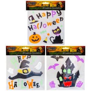 Halloween Gel Window Stickers Assorted - 20x20