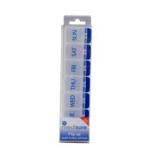 Flip Up Push Button Pill Box