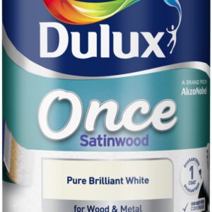 Once Coat Satin Wood 750ml - Brilliant White
