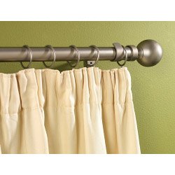 Silver Metal Extending Curtain Pole - 120cm-210cm, 16-19mm diameter