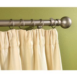 Silver Metal Extending Curtain Pole - 180cm-300cm, 16-19mm diameter