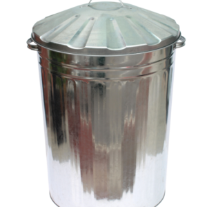 Galvanised Bin with Steel Lid