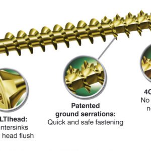 Woodscrews With Yellox Coating