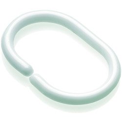 Shower Curtain 'C' Rings (Pack of 12) - White