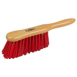 Banister Brush - Lacquered Stock, Stiff Red PVC