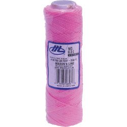 Masons Braided Nylon Line - Fluorescent Pink - 250' (76m)