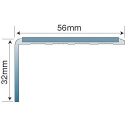 Slimline Single Square Nose - 2.44m